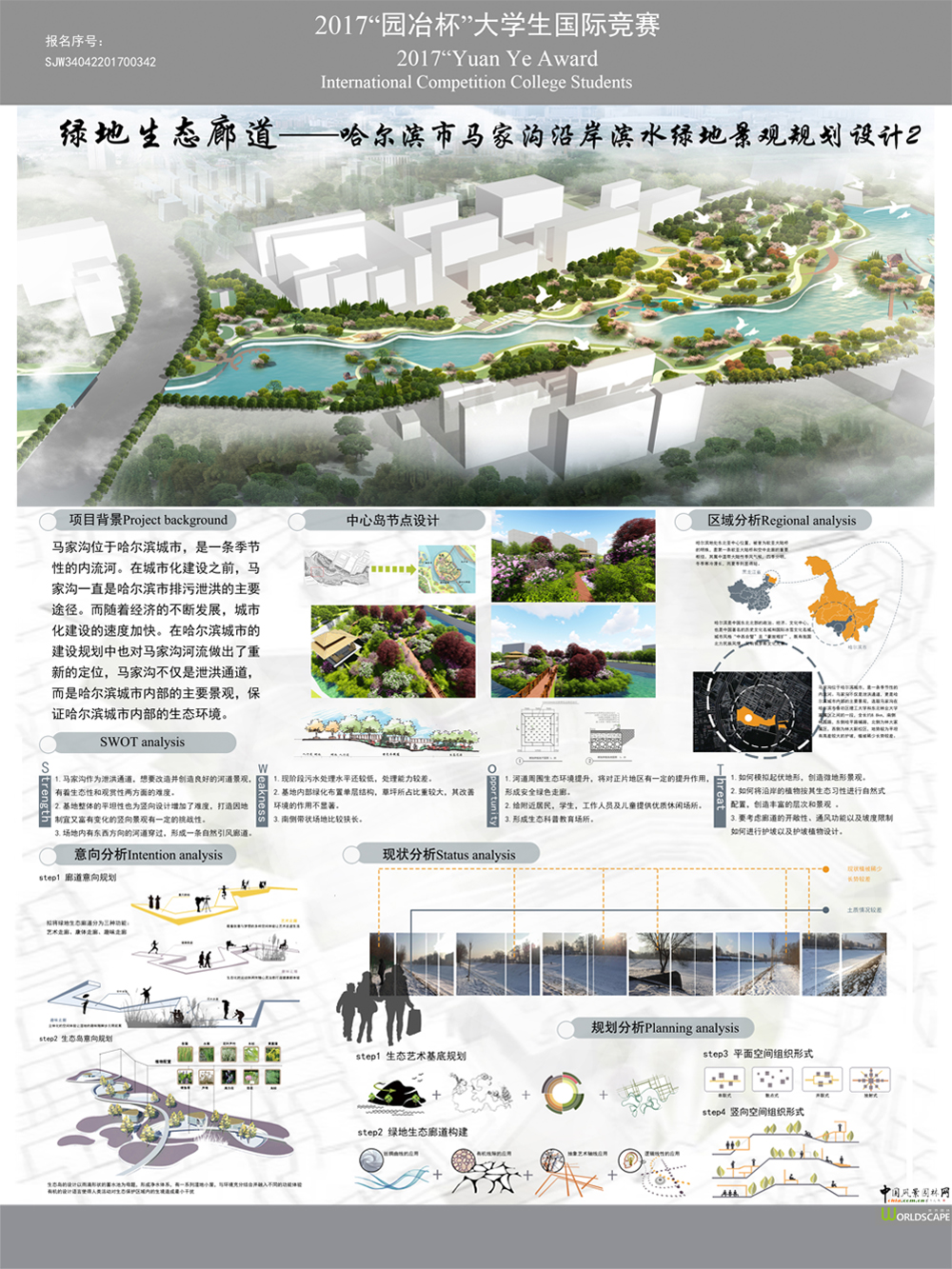 绿地生态廊道哈尔滨市马家沟沿岸滨水绿地景观设计