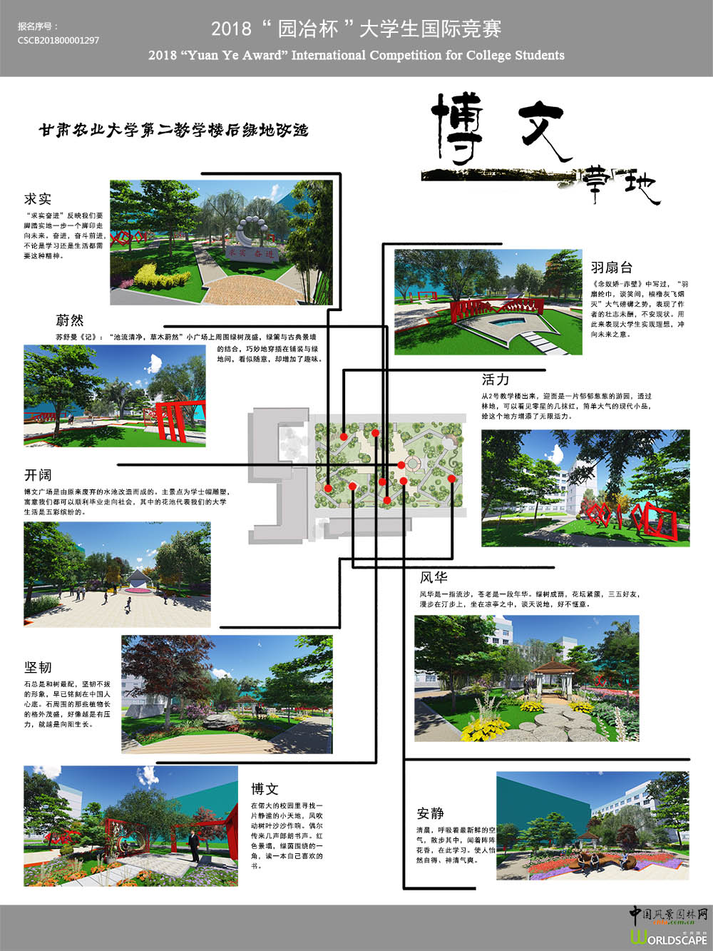 甘肃农业大学第二教学楼后绿地改造
