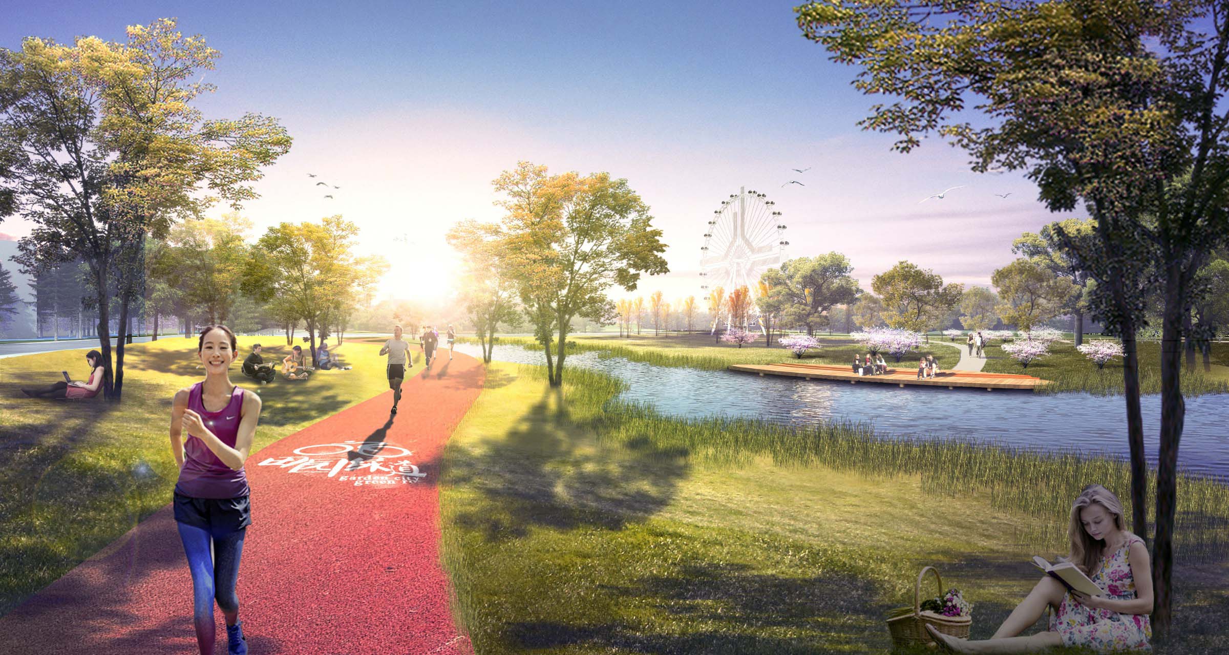 合肥市肥西滨河公园景观绿化工程设计