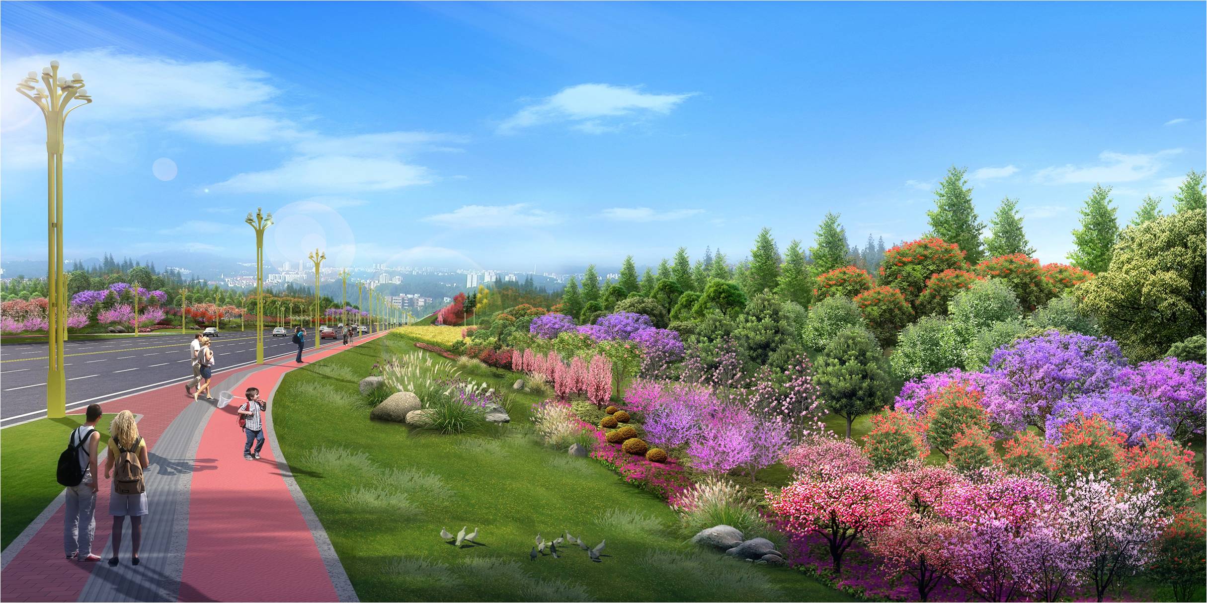 铜梁区迎宾路延伸段道路工程景观提质工程设计