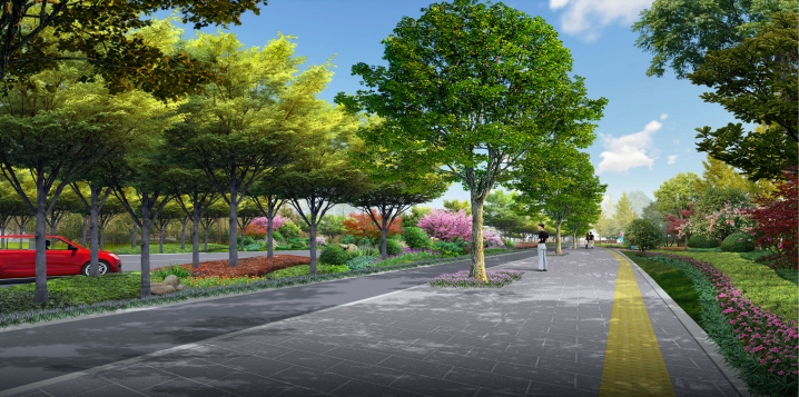 学府大道东延伸段道路侧分带景观绿化EPC项目
