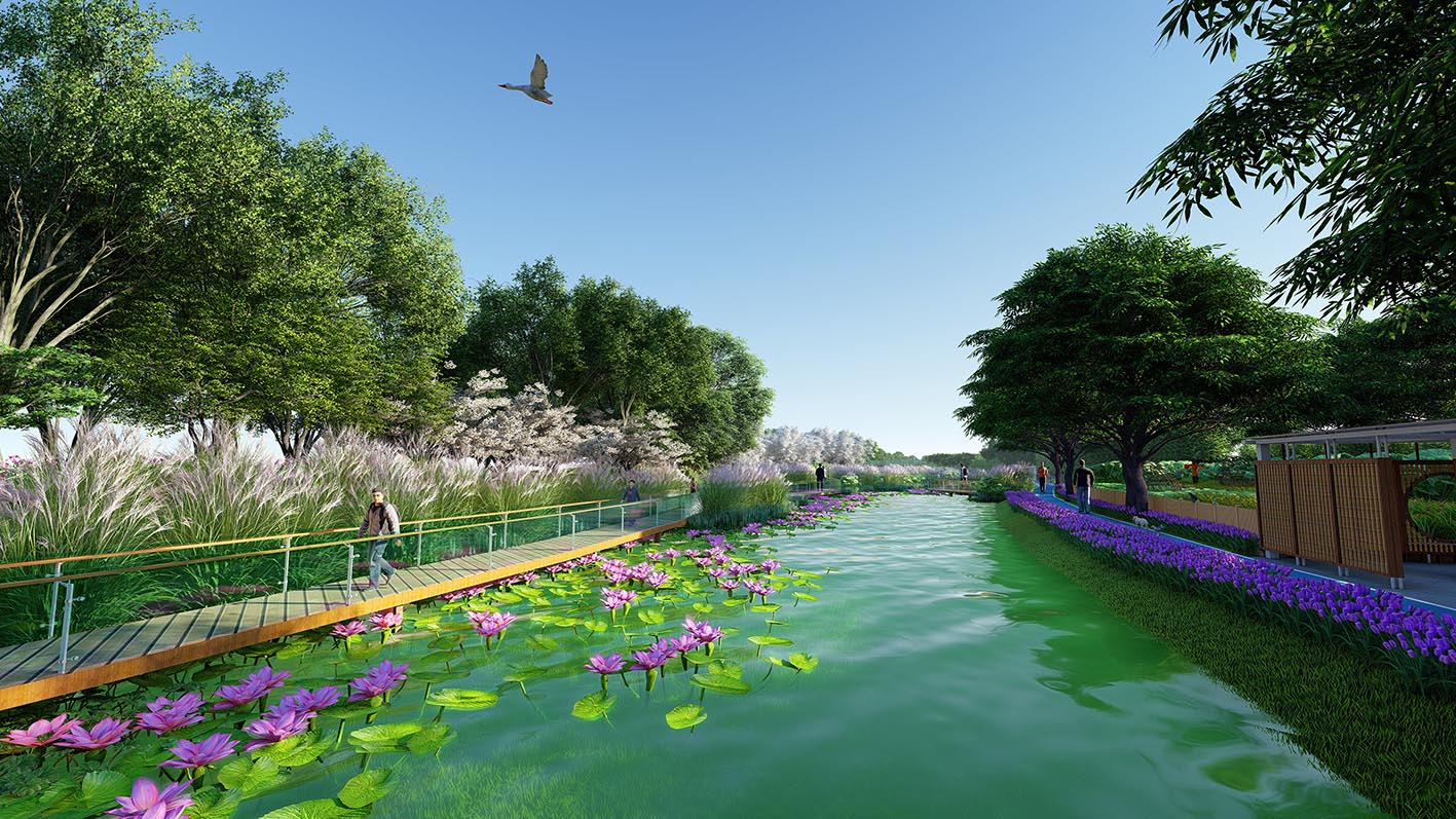 大荔县水街水景（龙泽湖）景观设计项目
