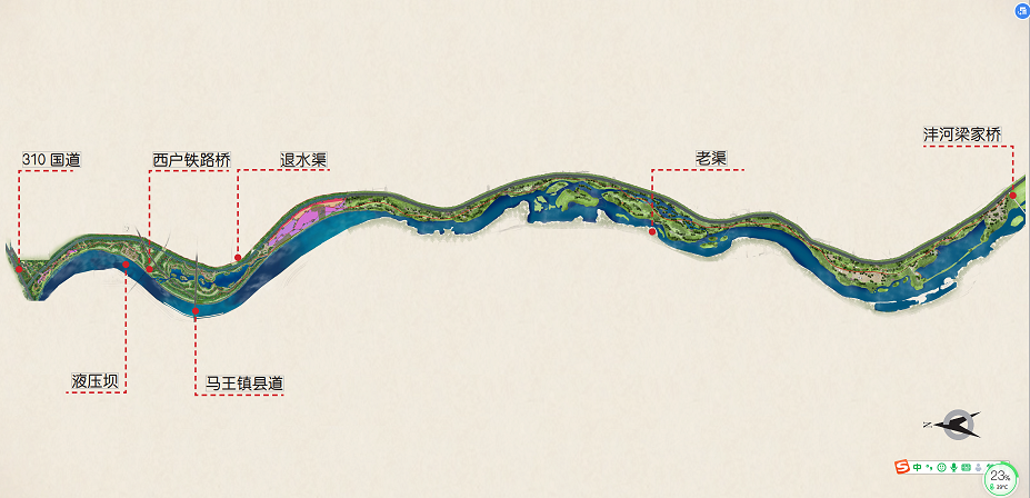 沣河综合治理二期西汉高速—G310国道景观设计
