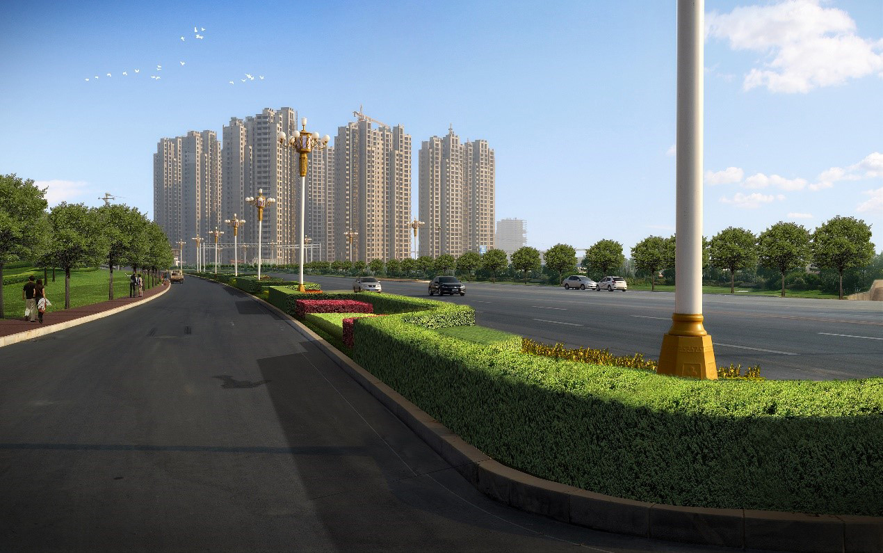 兴城市龙兴路绿化设计景观工程