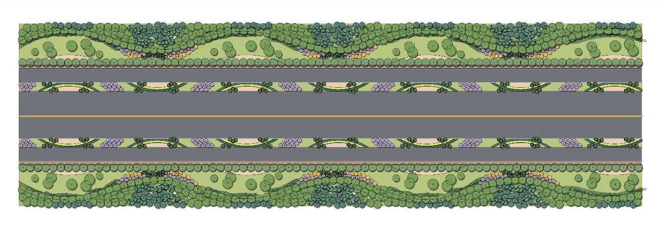 兴城市龙兴路绿化设计景观工程