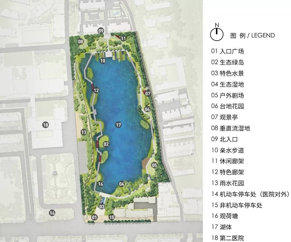 池州护城河遗址公园景观与海绵设计