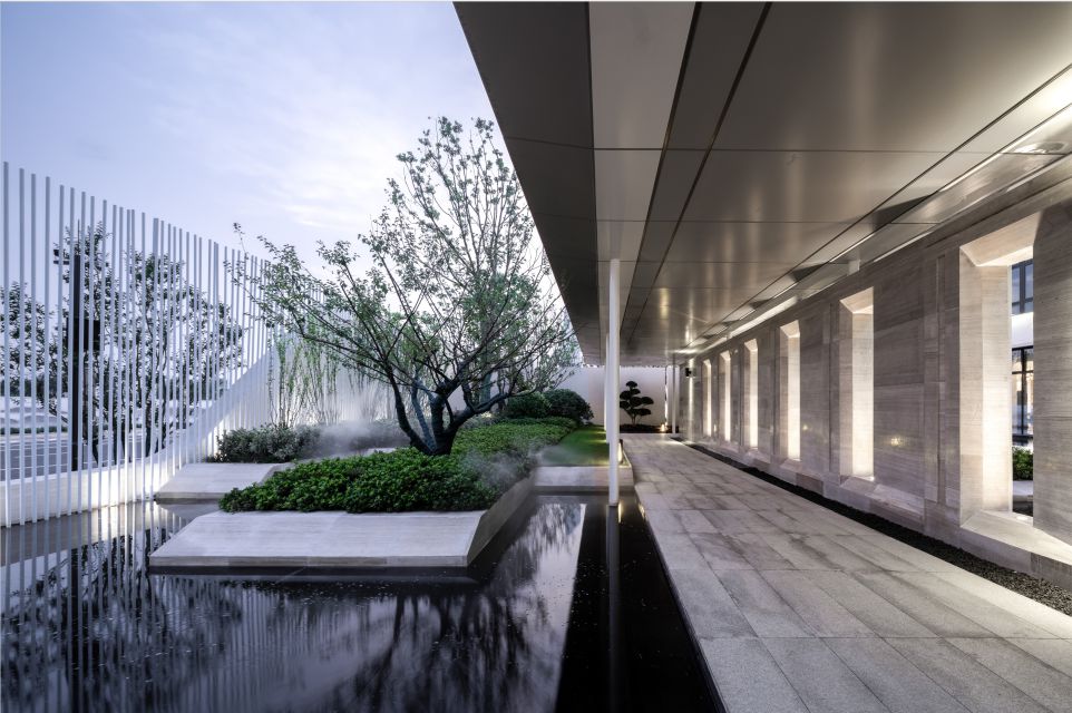 靖江美的悦江府展示区景观工程