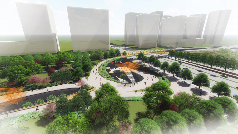 Xi’An Xingfu Green Belt Landscape and Lighting Conceptual Design
