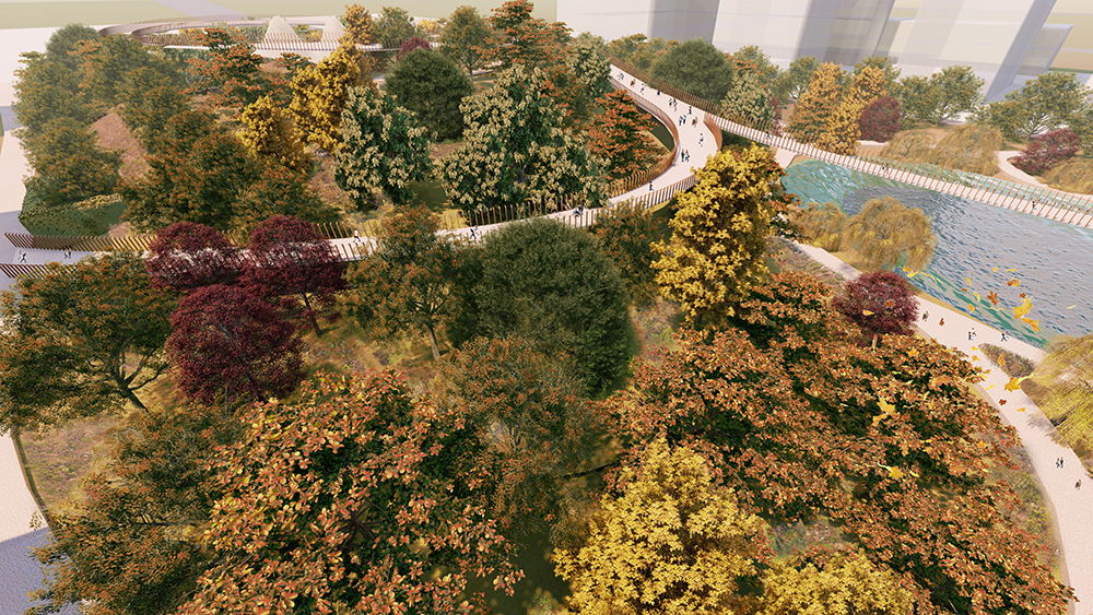 Xi’An Xingfu Green Belt Landscape and Lighting Conceptual Design