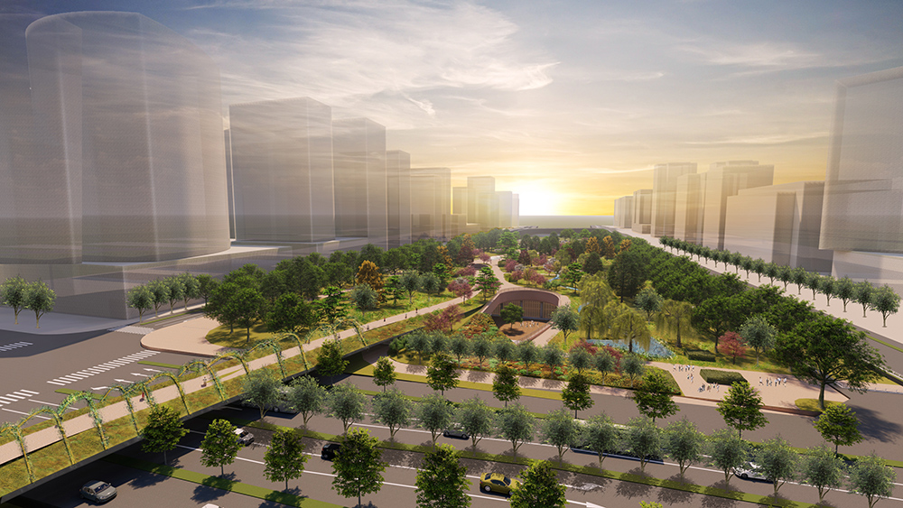 Xi’An Xingfu Green Belt Landscape and Lighting Conceptual Design