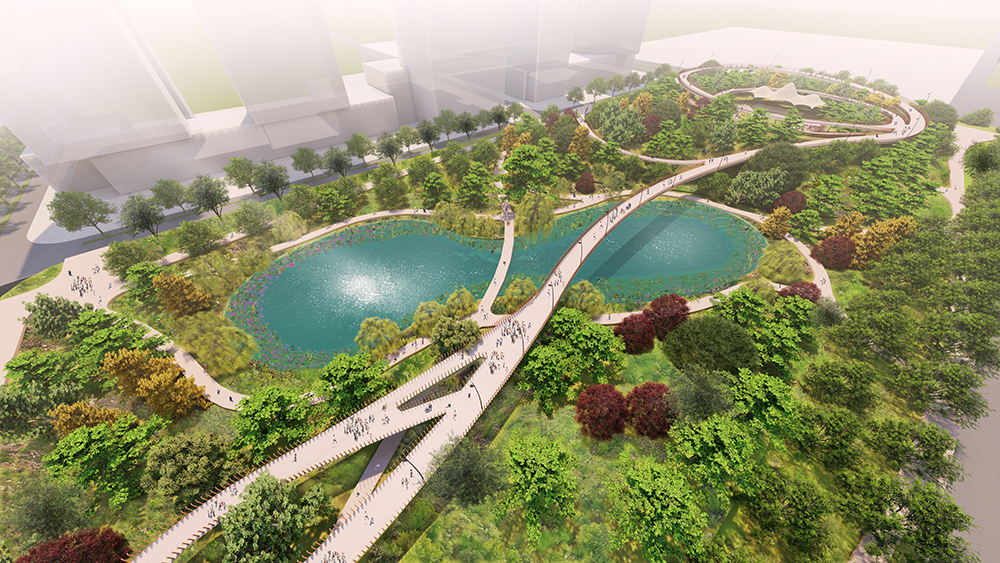 Xi’An Xingfu Green Belt Landscape and Lighting Conceptual Design