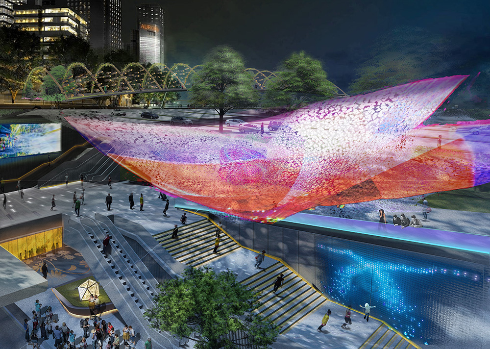 Xi’An Xingfu Green Belt Landscape and Lighting Conceptual Design