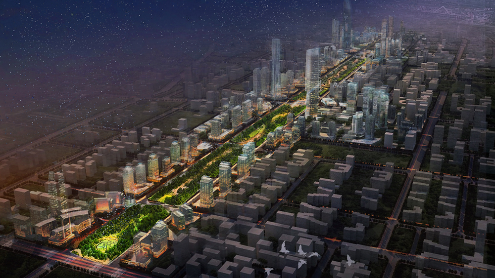 Xi’An Xingfu Green Belt Landscape and Lighting Conceptual Design