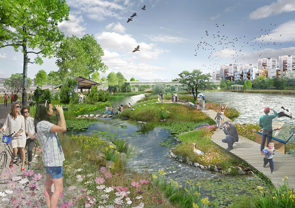 Beijing Lize District 2 River Concept Landscape Design