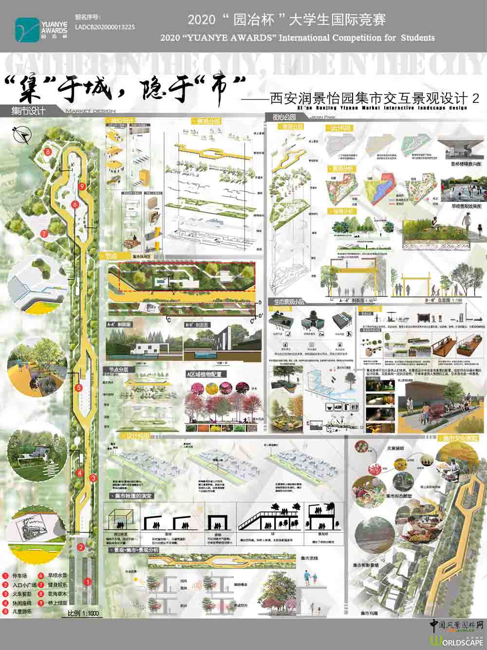 “集”于城，隐于“市”——西安润景怡园集市交互景观设计