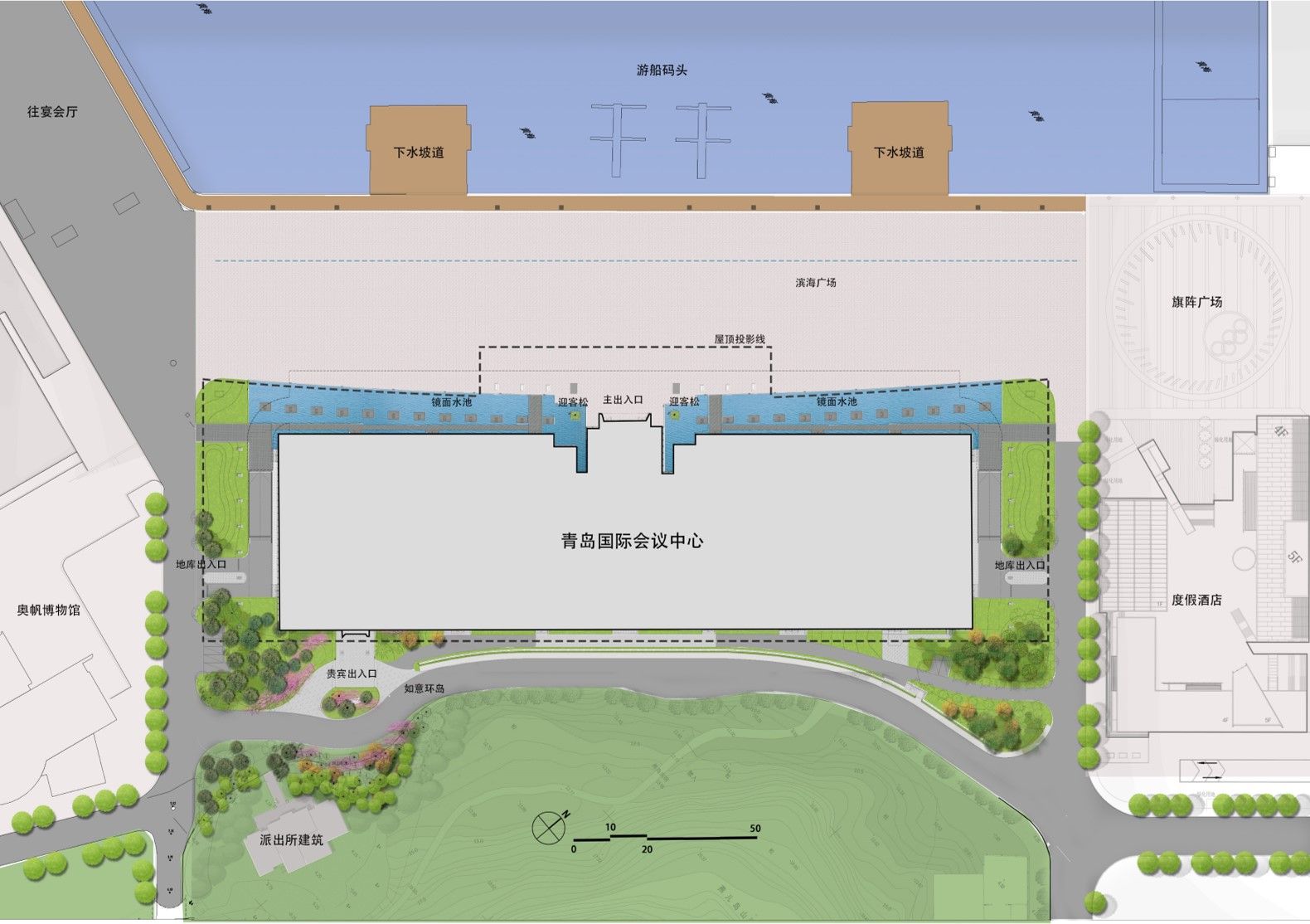青岛国际会议中心（2018上合组织青岛峰会主会场）景观设计