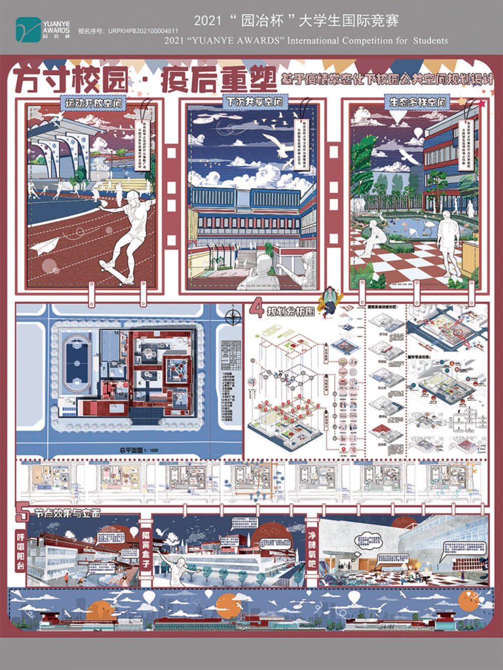 方寸校园·疫后重塑 ---- 基于疫情常态化下校园公共空间规划设计