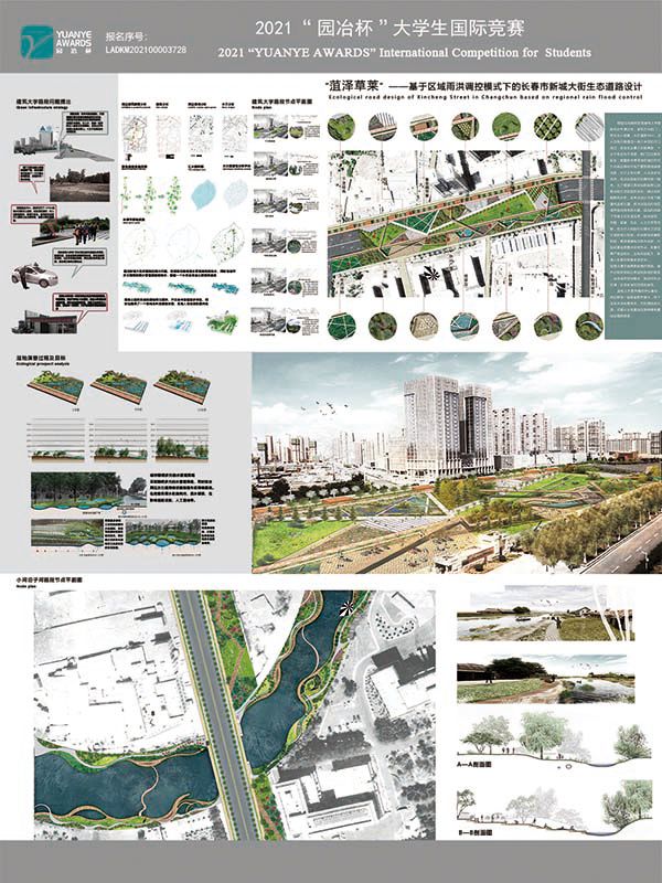 “菹泽草莱”——基于区域雨洪调控模式下的长春市新城大街生态道路设计