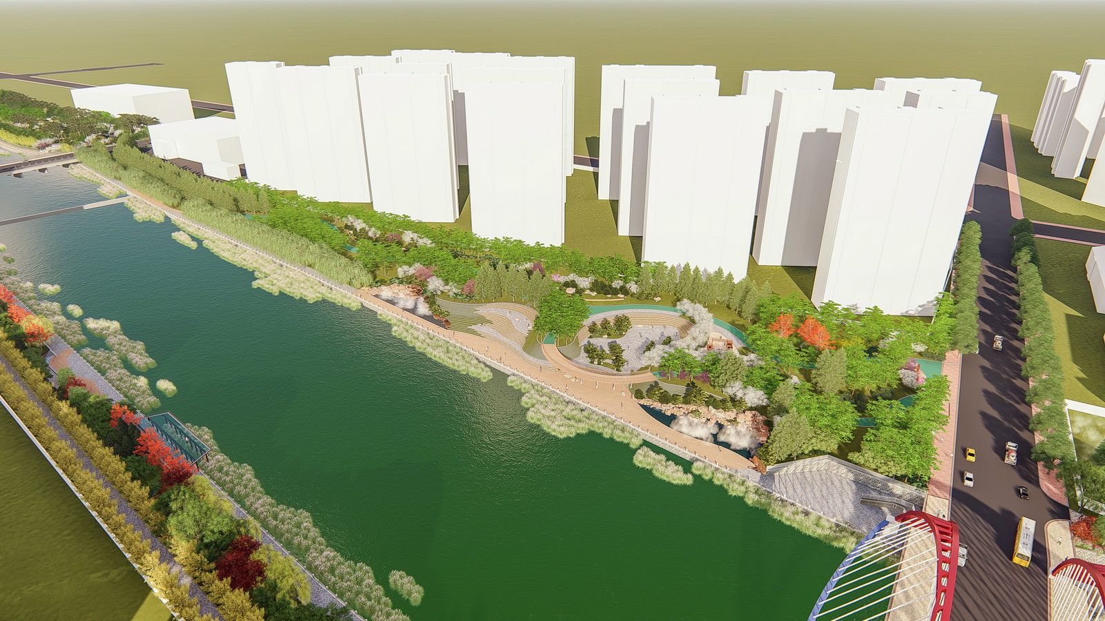 葫芦岛市连山河、五里河、茨山河综合治理二期工程（护岸景观绿化）—五里河木乐园