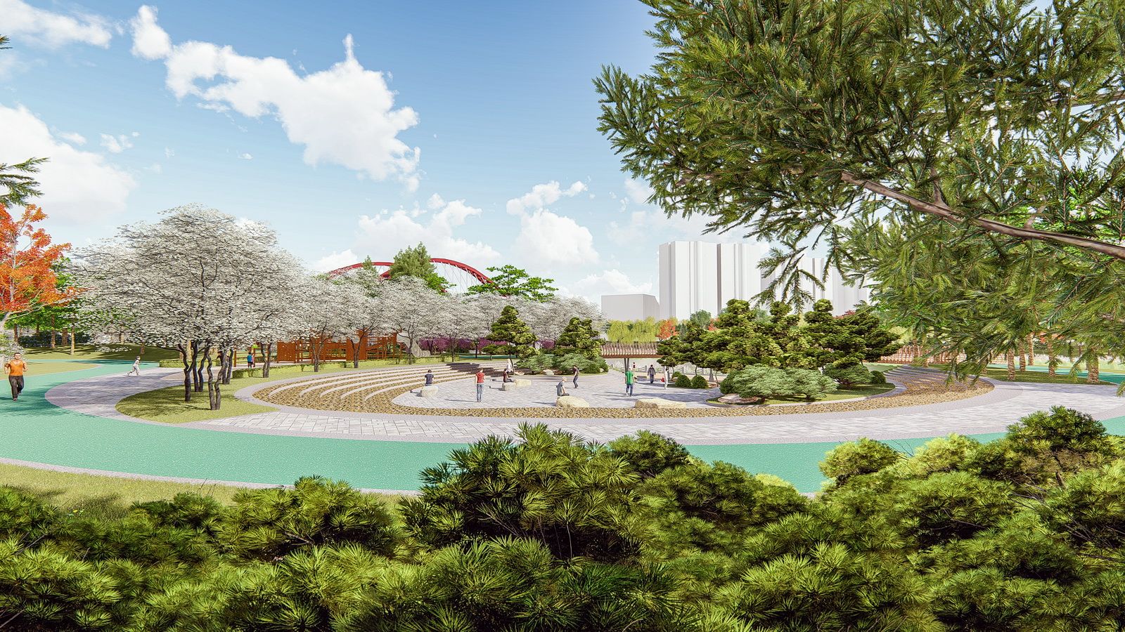 葫芦岛市连山河、五里河、茨山河综合治理二期工程（护岸景观绿化）—五里河木乐园