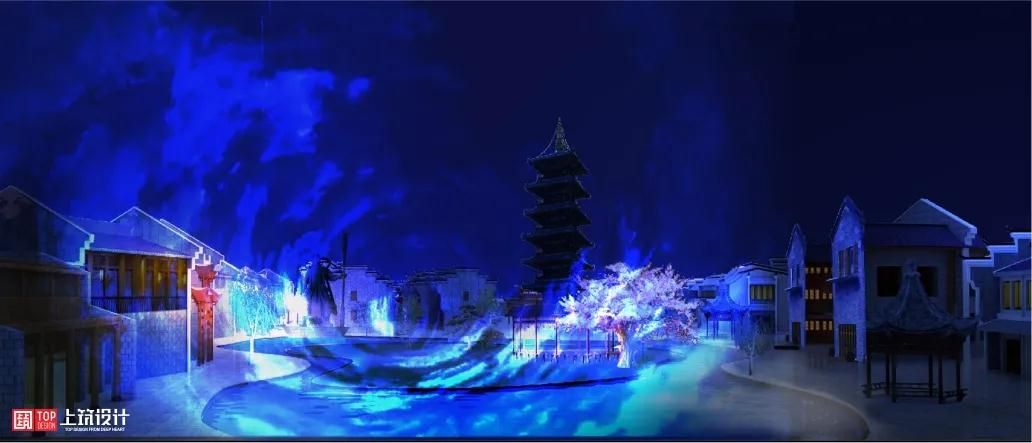 上筑照明设计 | 庐山西海柘林老镇美食文创园