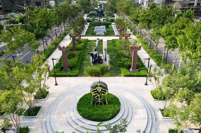 泰安市高铁新区泰安大道景观设计