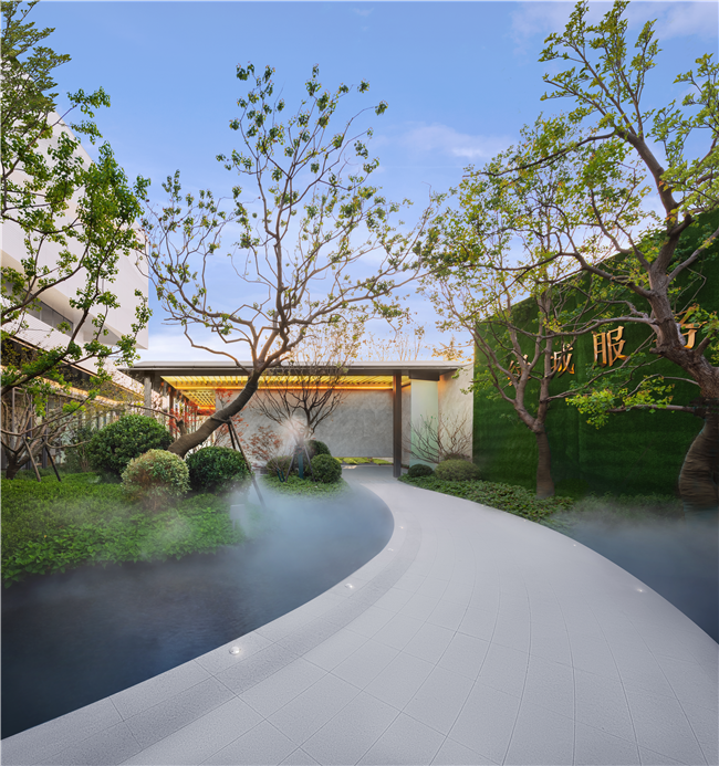 济南春来晓园项目城市展厅室外景观绿化工程