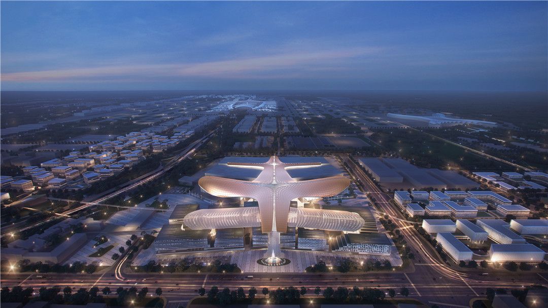 广州空港中央商务区城市设计及会展中心建筑设计（有推文）