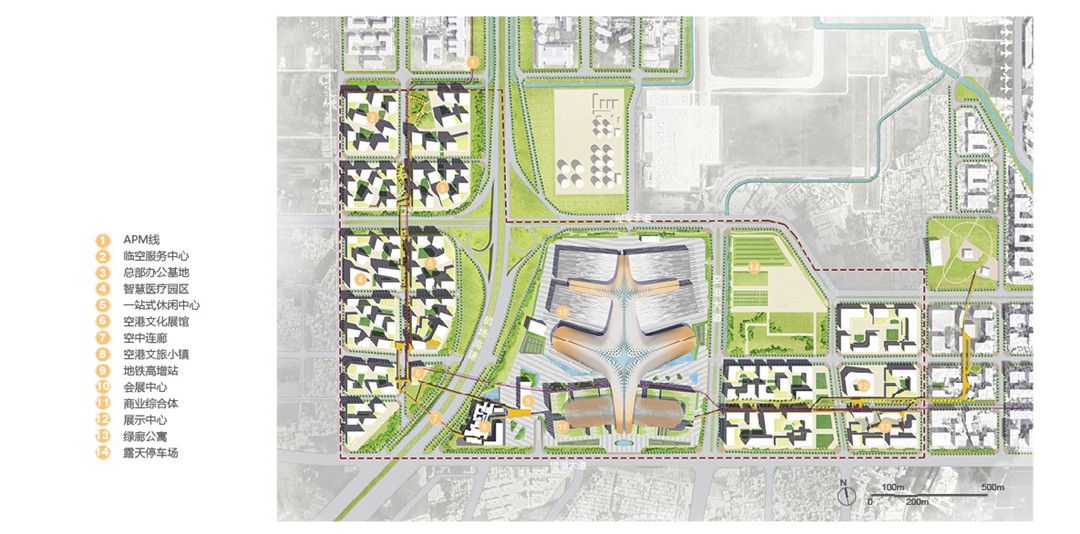 广州空港中央商务区城市设计及会展中心建筑设计（有推文）