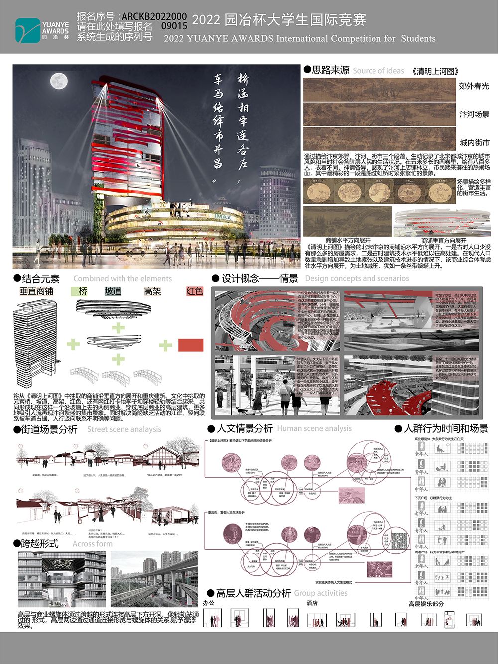 桥涵相牵连各庄，车马络绎市井昌