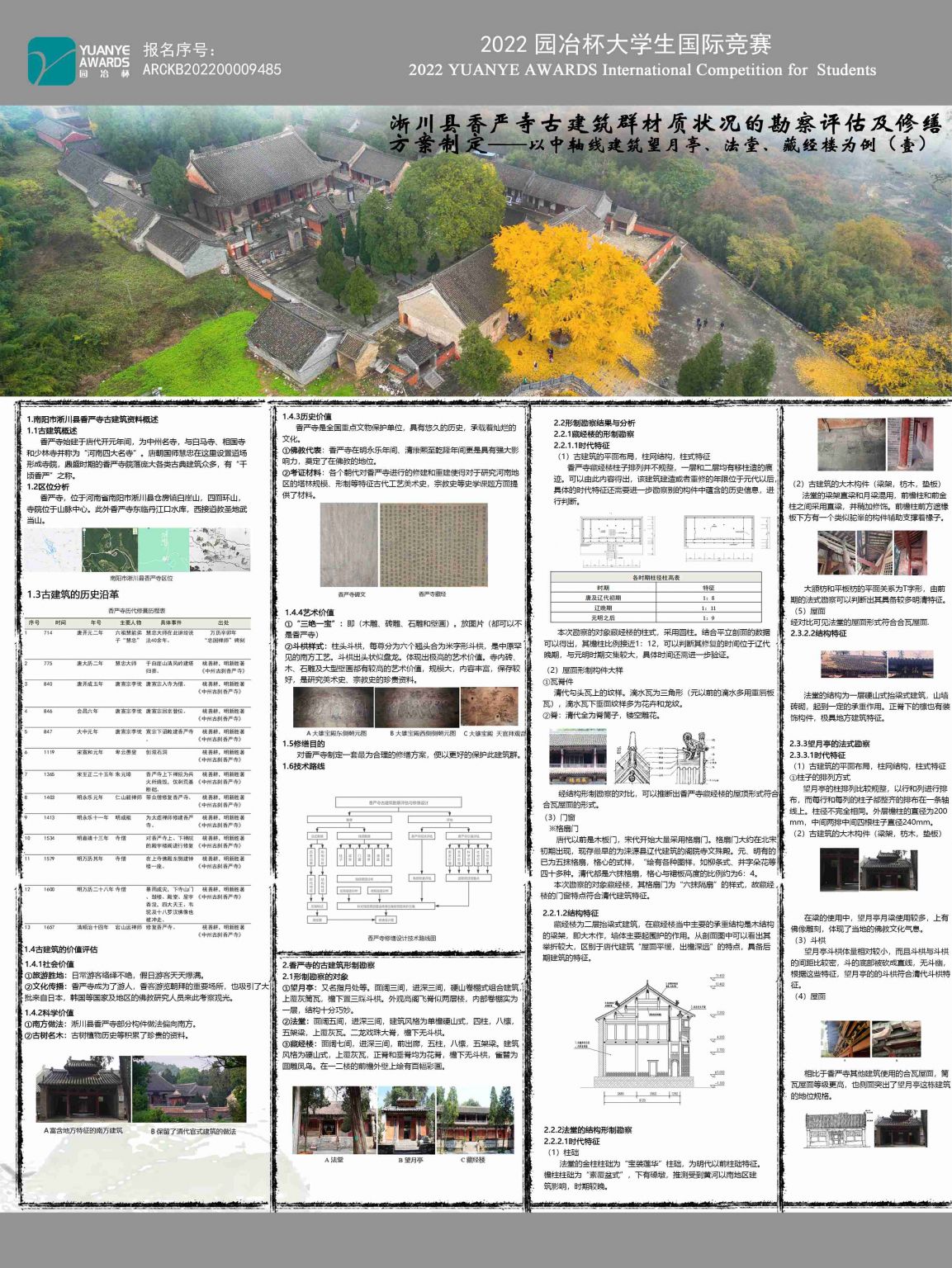 淅川县香严寺古建筑群材质状况的勘察评估及修缮方案制定—以中轴线建筑望月亭、法堂、藏经楼为例