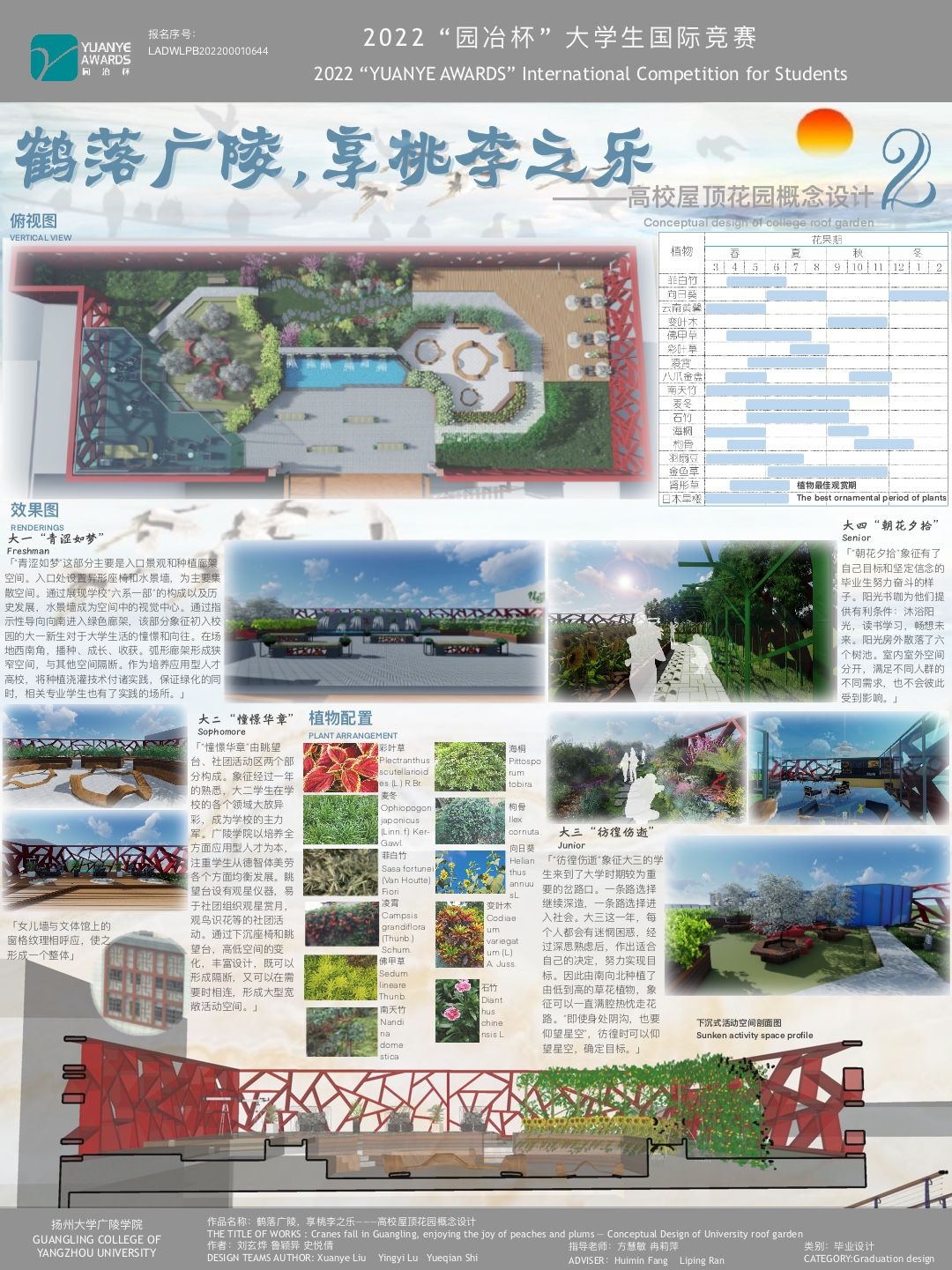 “鹤落广陵，享桃李之乐”──高校屋顶花园概念设计