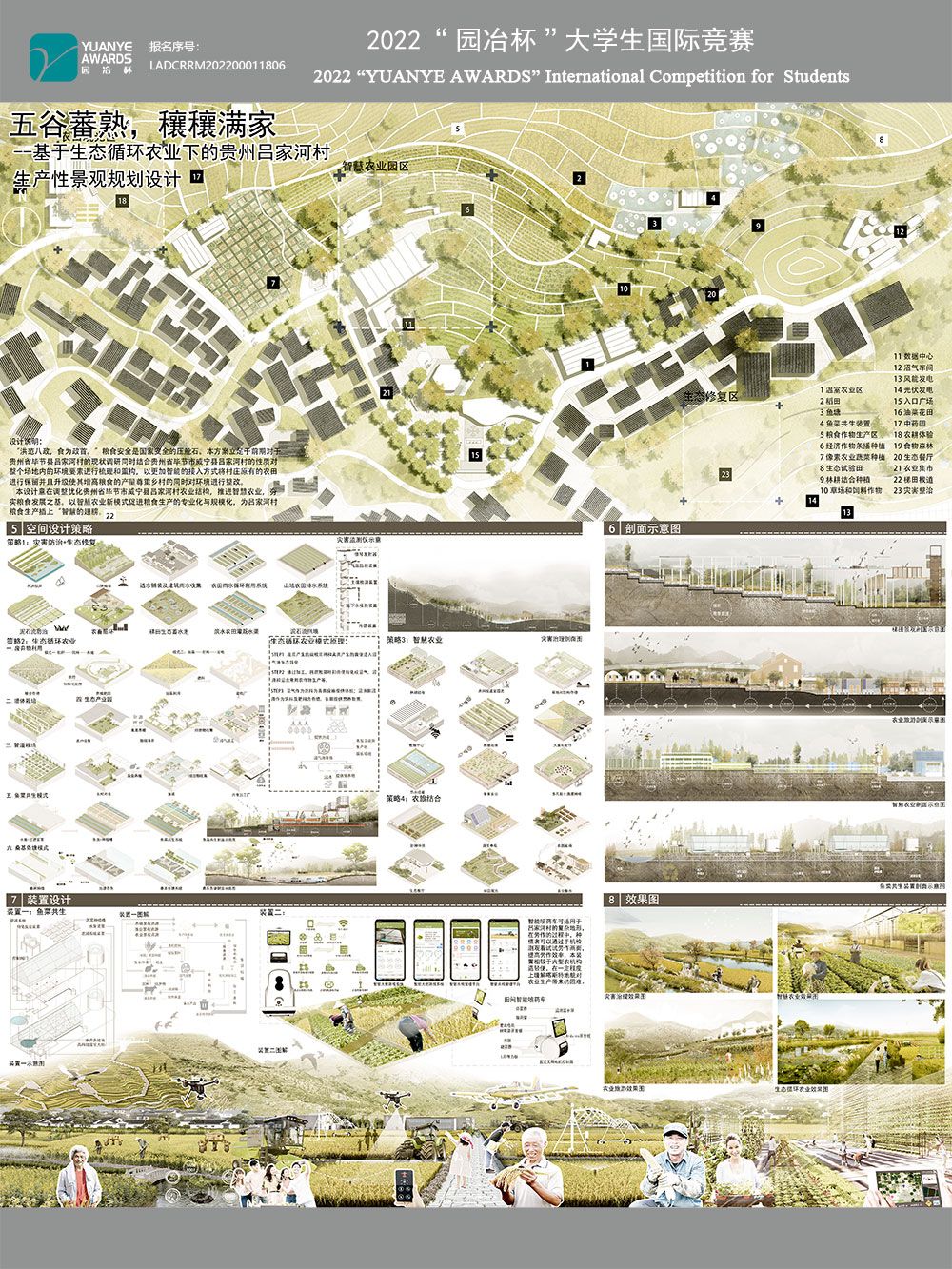 五谷蕃熟，穰穰满家--基于生态循环农业下的贵州吕家河村 生产性景观规划设计