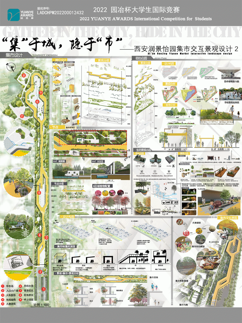 “集”于城，隐于“市”——西安润景怡园集市交互景观设计