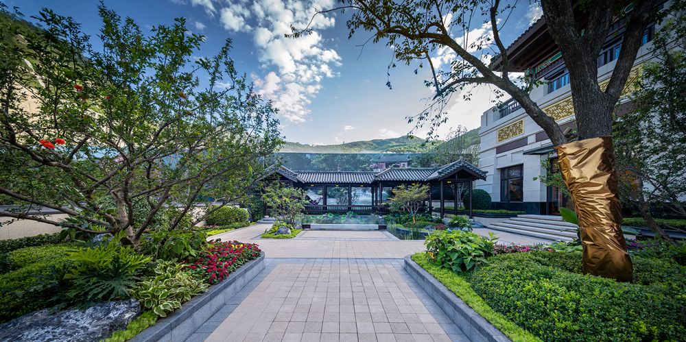 北京鸿瑞西峰项目06地块售楼处前场及样板院景观工程