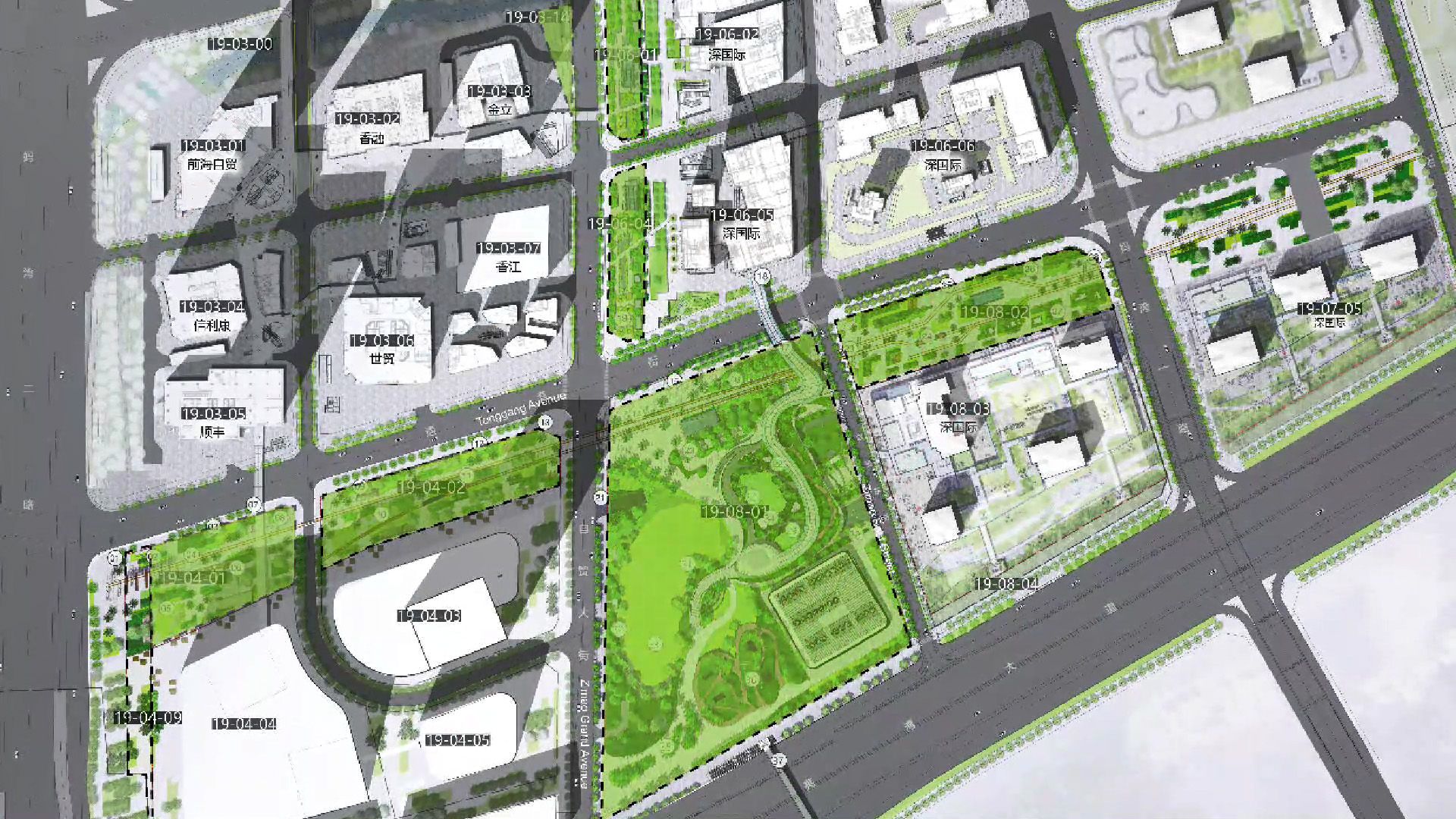 前海铁路公园 - 19单元公共空间一体化城市设计