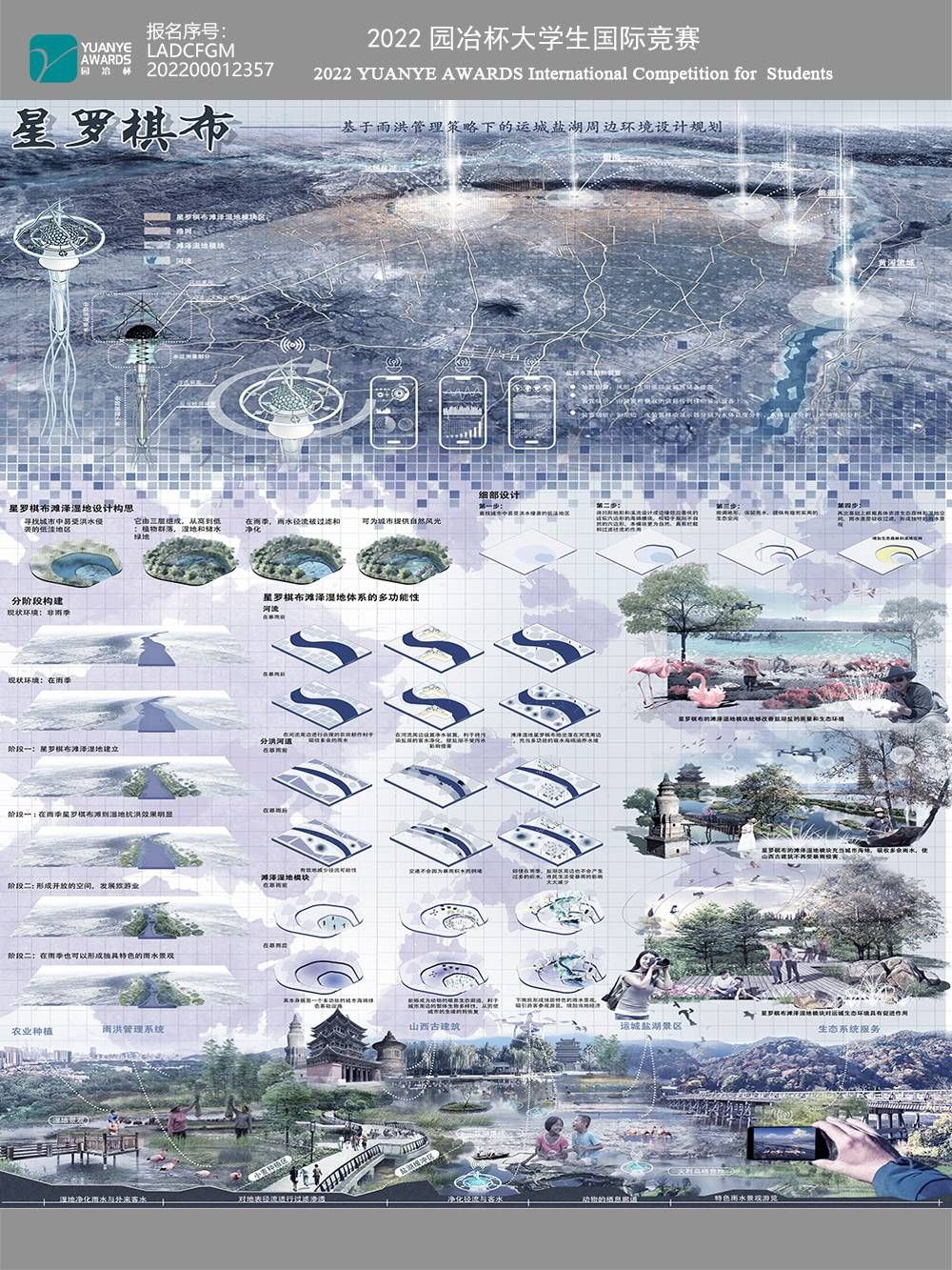 星罗棋布——基于雨洪管理策略下的运城盐湖周边环境设计规划