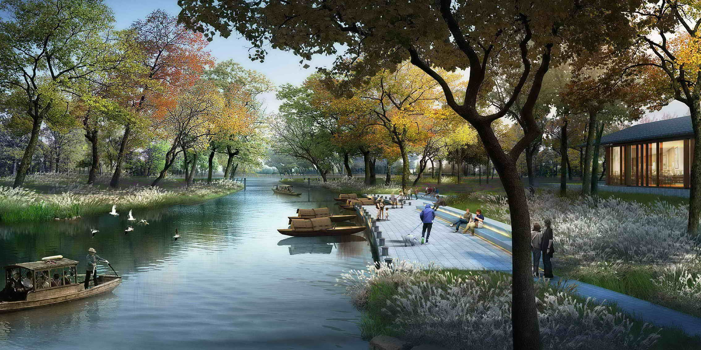 南阳市城乡一体化示范区白河湿地公园（一期）设计
