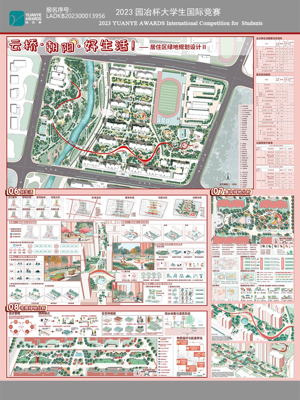 云桥·朝阳·好生活！——居住区规划绿地设计
