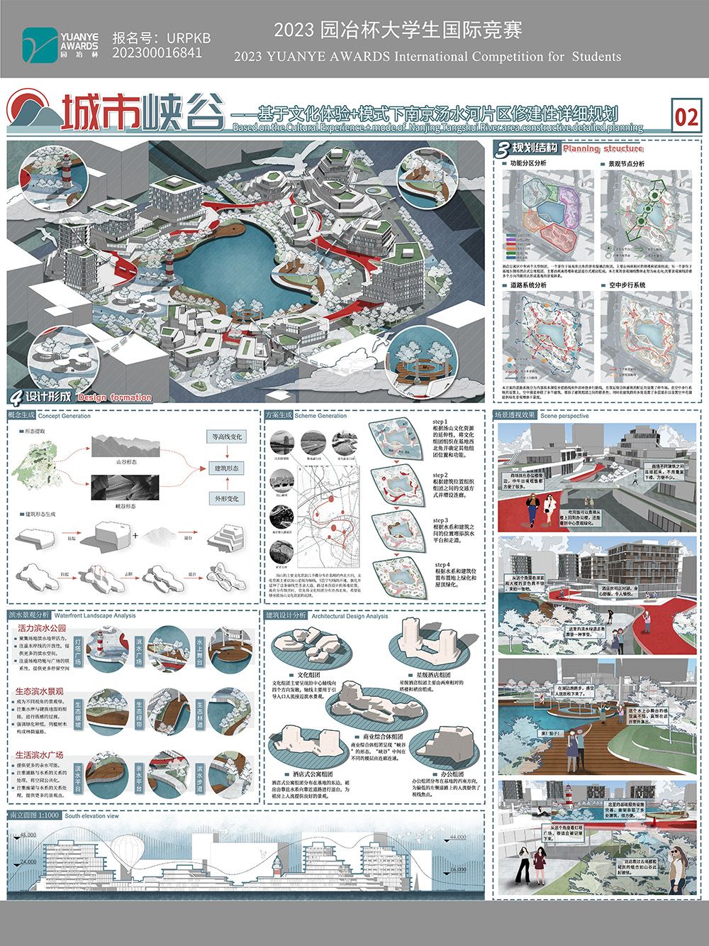 城市峡谷——基于文化体验+模式下南京汤水河片区修建性详细规划