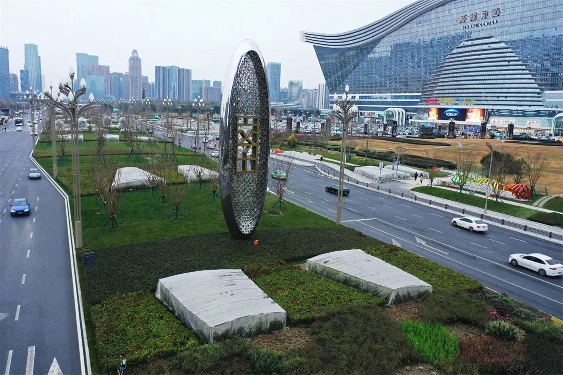 成都交子公园金融商务区—— 精神堡垒标识设计及施工落位方案