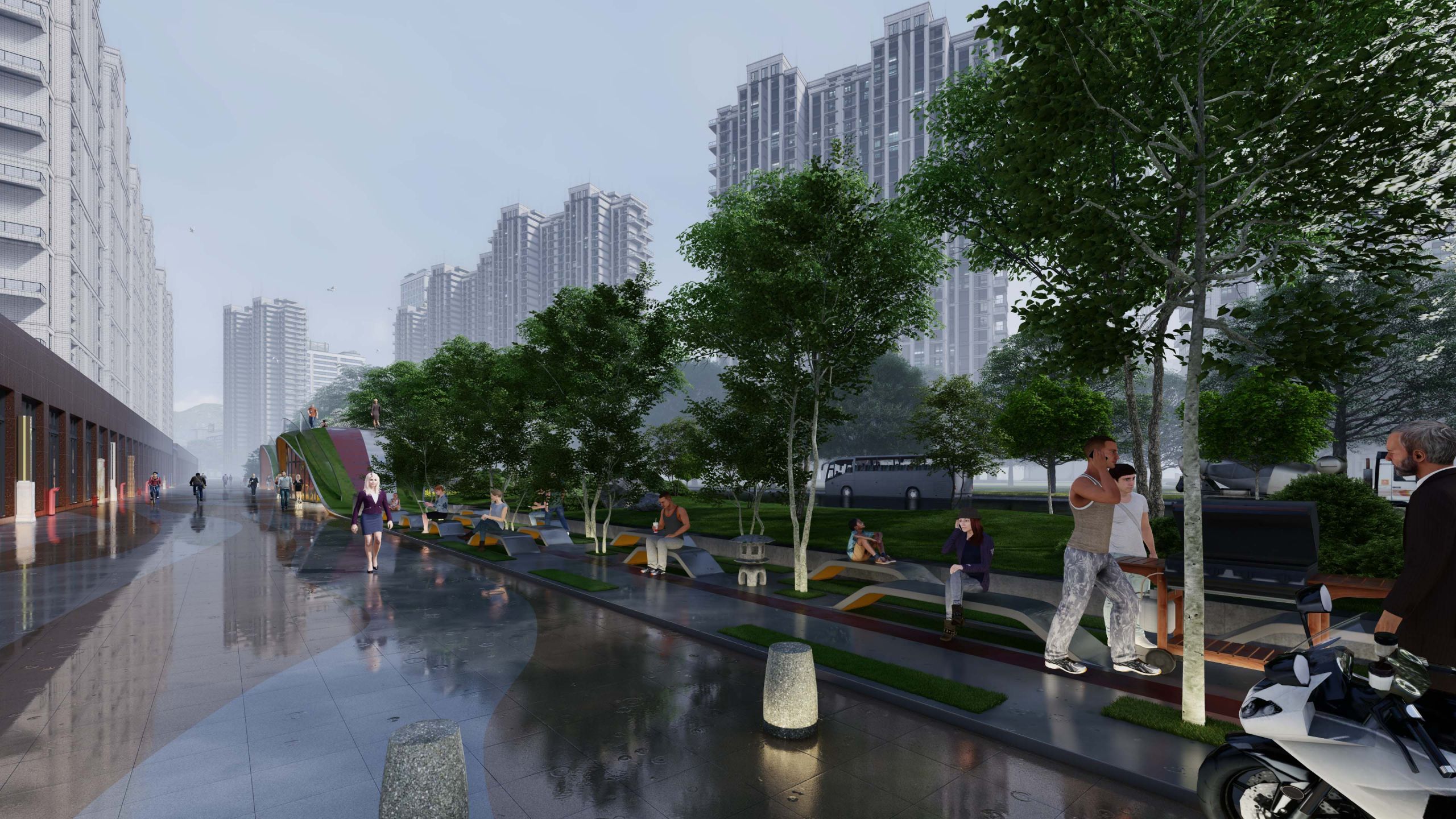 康安路丘园城市客厅微景观设计