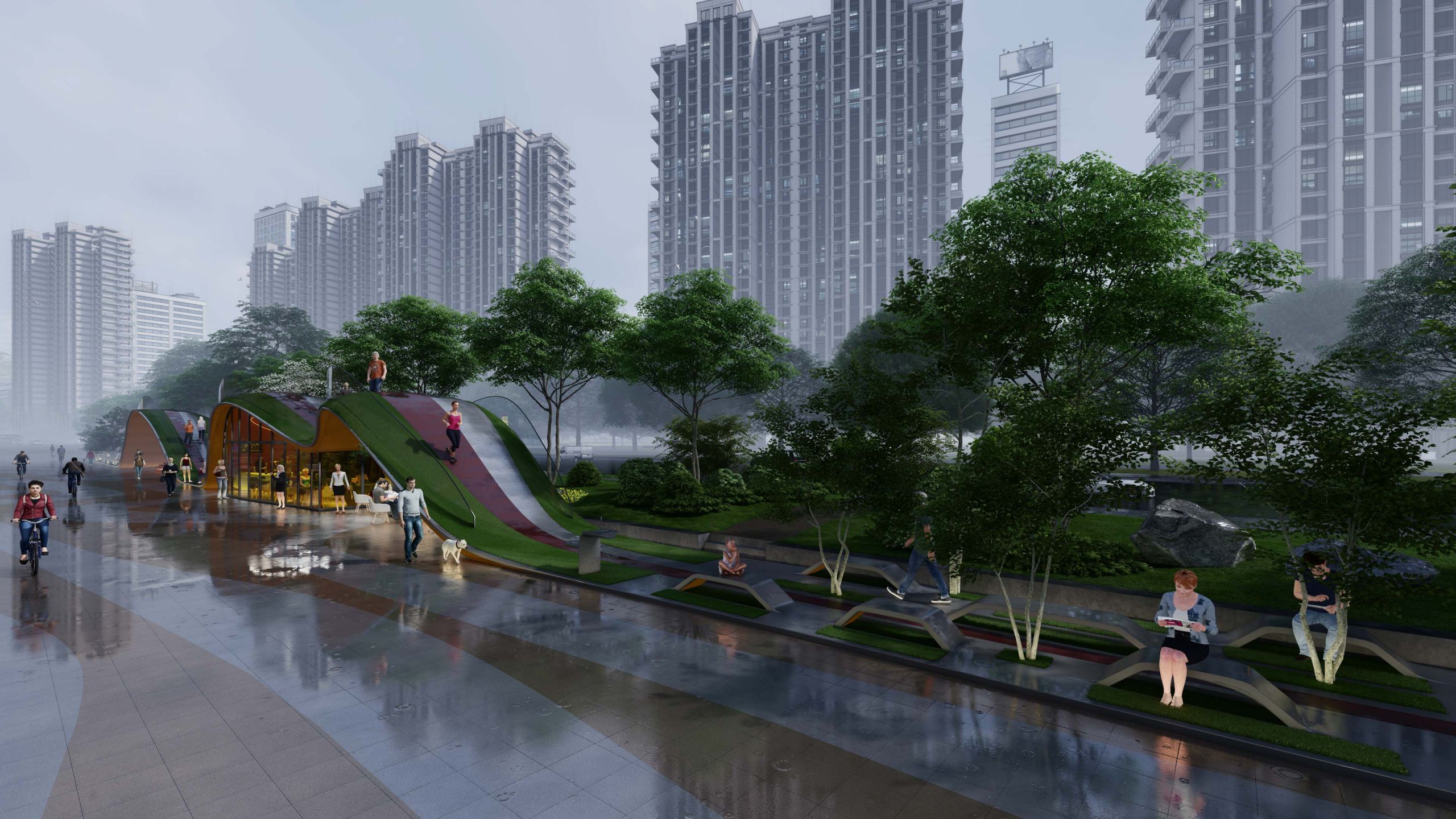 康安路丘园城市客厅微景观设计