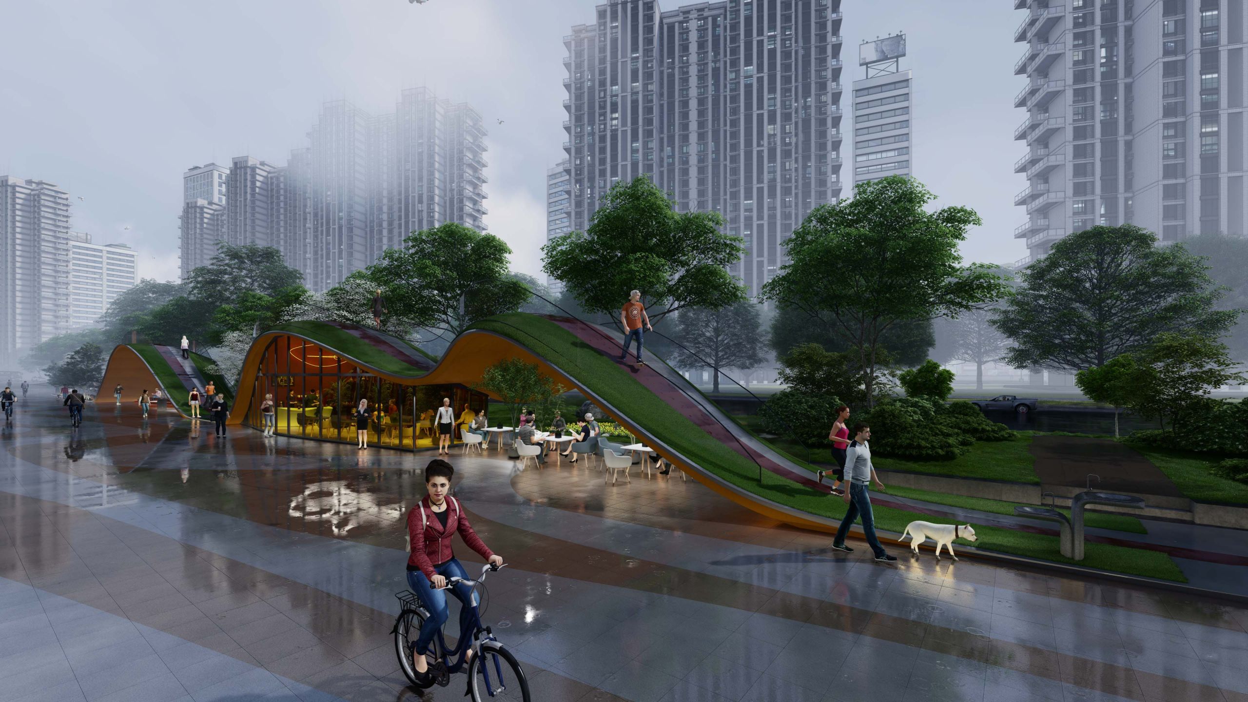 康安路丘园城市客厅微景观设计