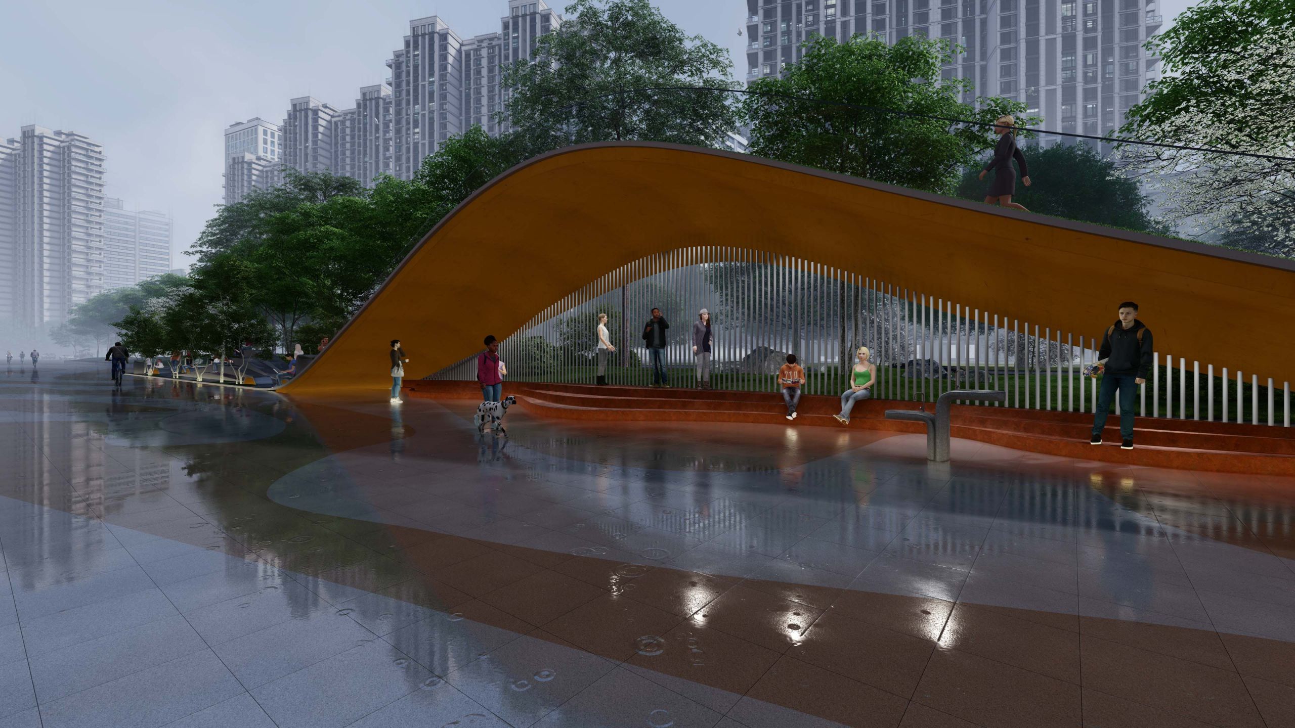 康安路丘园城市客厅微景观设计