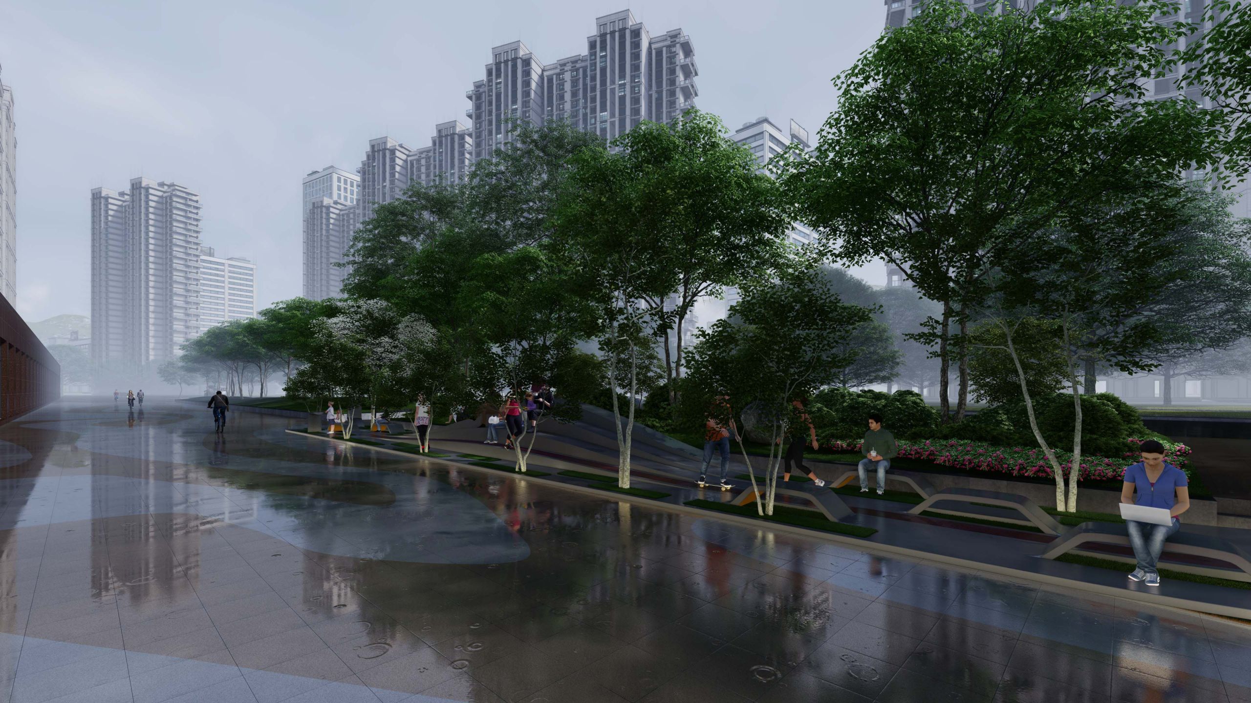 康安路丘园城市客厅微景观设计