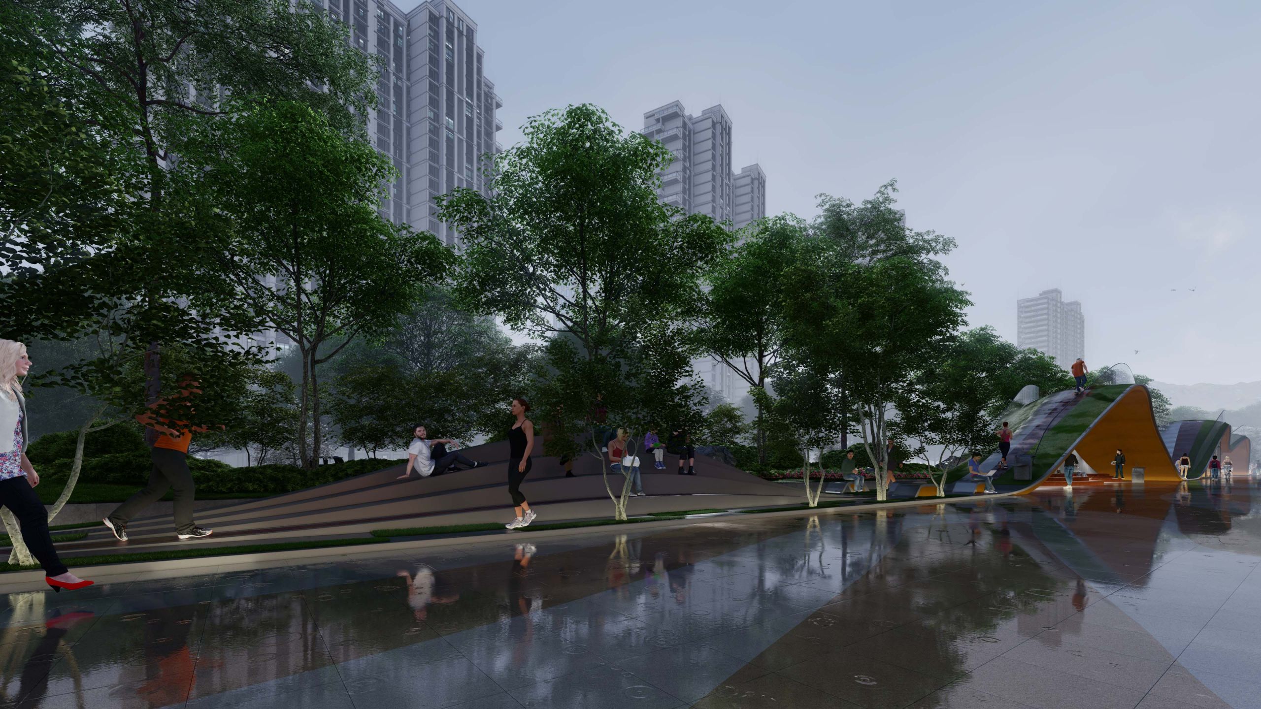 康安路丘园城市客厅微景观设计
