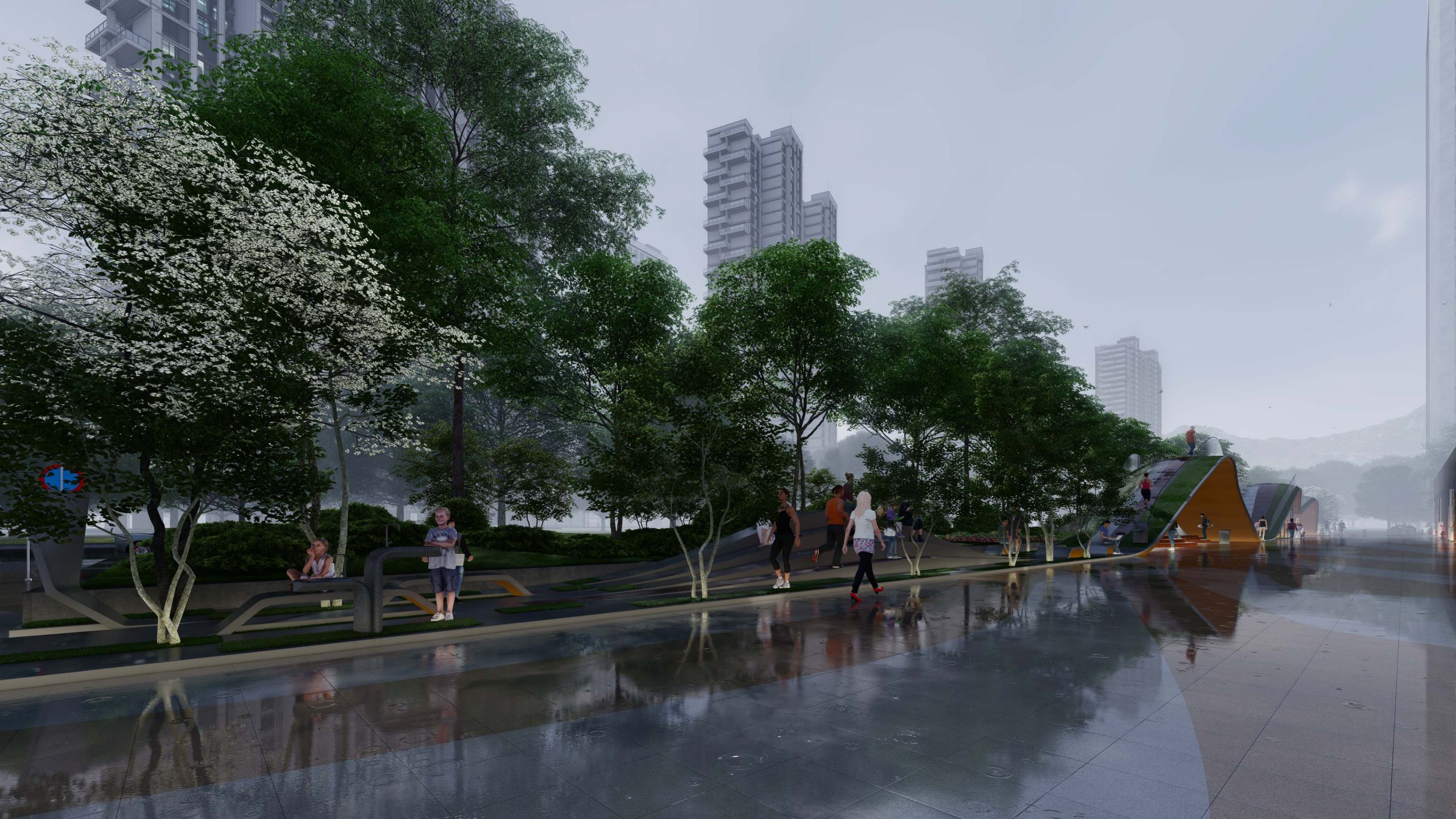 康安路丘园城市客厅微景观设计
