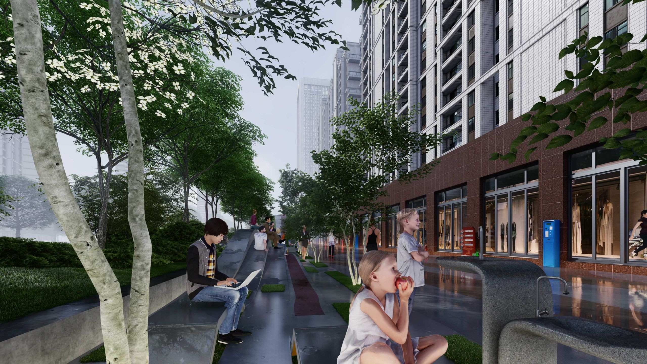 康安路丘园城市客厅微景观设计