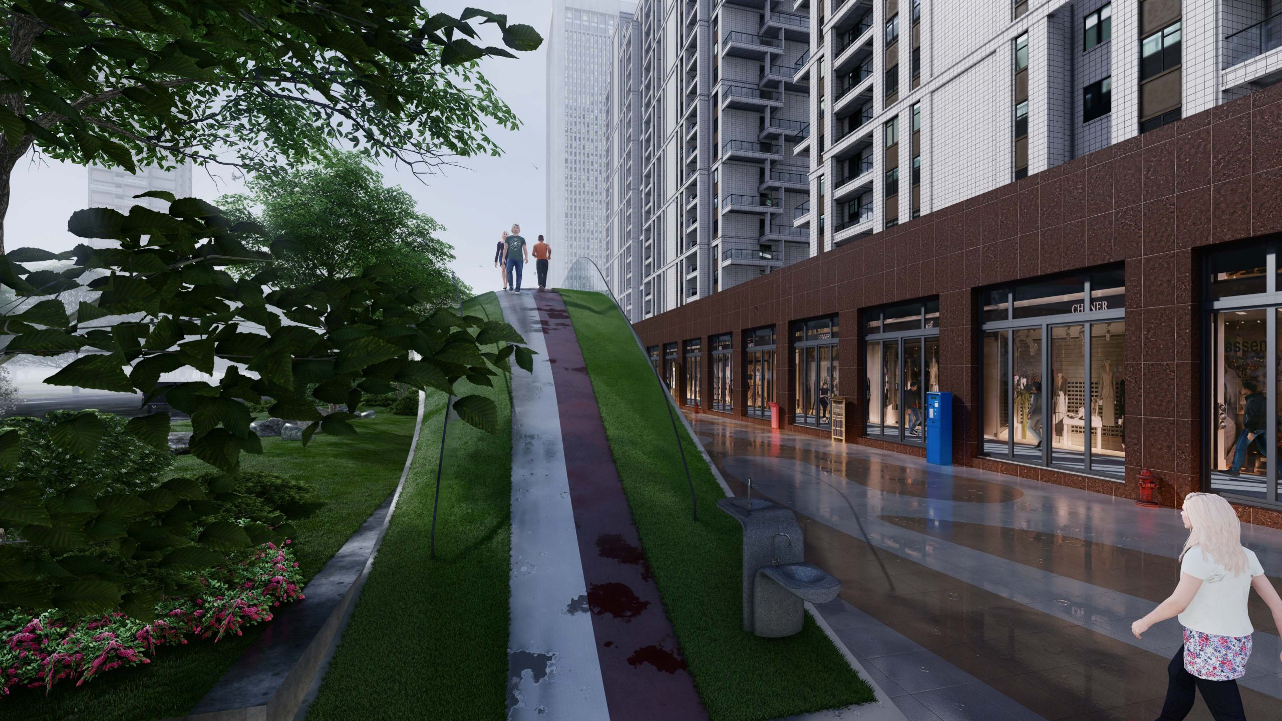 康安路丘园城市客厅微景观设计